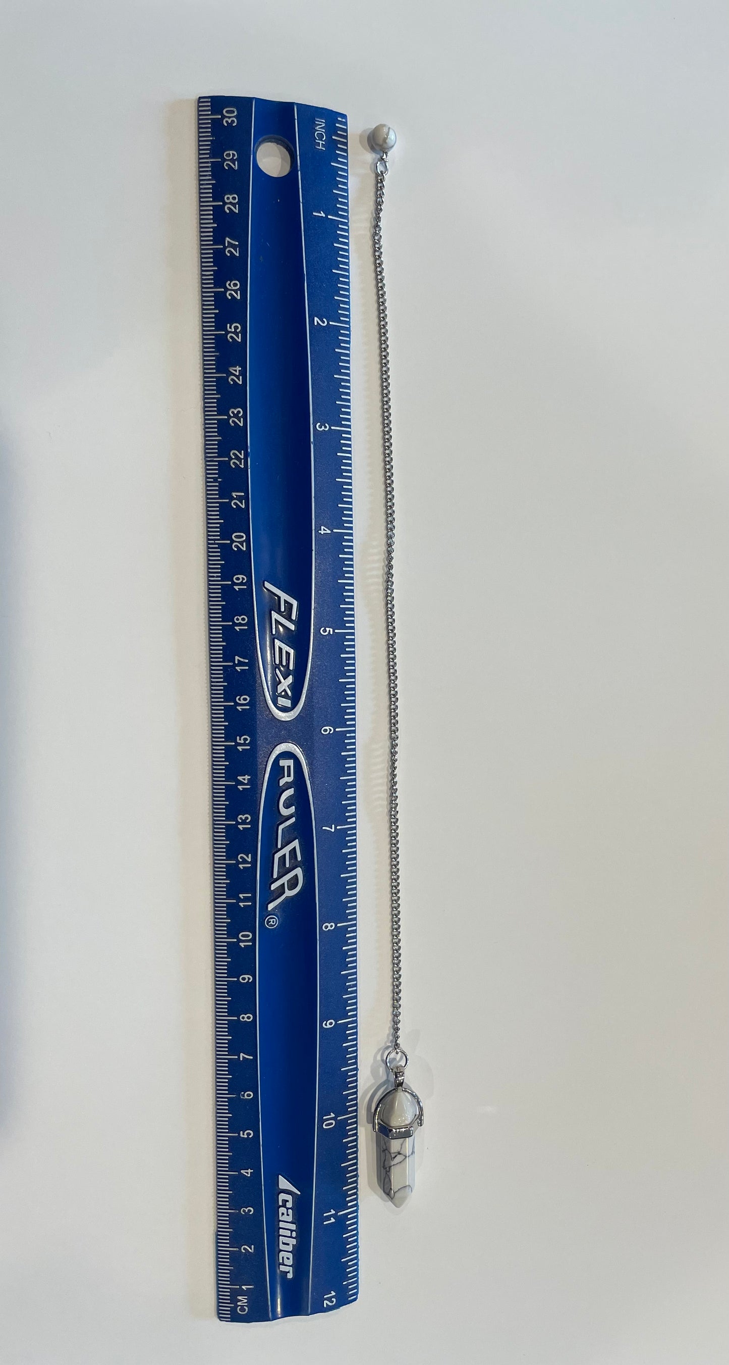 White Howlite Pendulum Made By Local Artisan