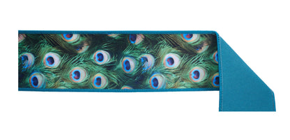 D'Lux Wired Ribbon * Peacock Feathers/Fused/Double Sided * Green/Blue/Teal * 2.5" x 10 Yards * LX1034