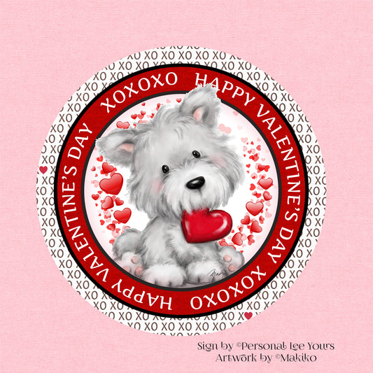 Makiko Exclusive Sign * Puppy Love 2 * Round * Lightweight Metal