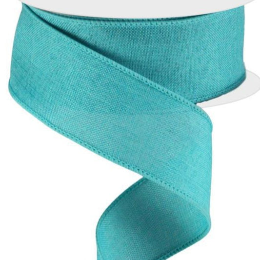 Wired Ribbon * Solid Lt. Teal Canvas * 1.5" x 10 Yards * RG1278A6