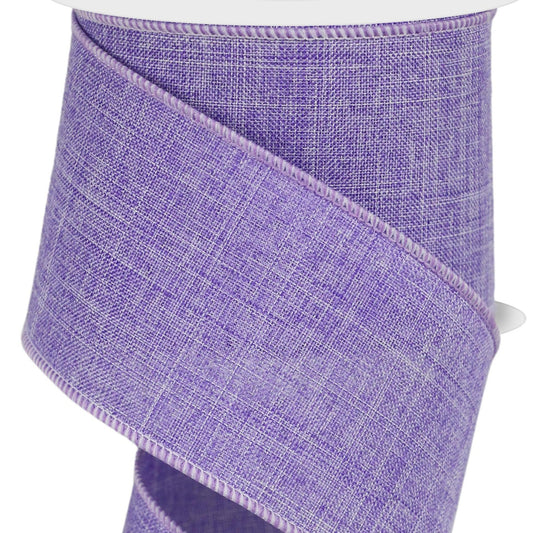 Wired Ribbon * Solid Lavender Canvas  * 2.5" x 10 Yards * RG127913