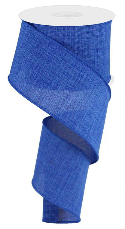 Wired Ribbon * Solid Royal Blue Canvas  * 2.5" x 10 Yards * RG127925