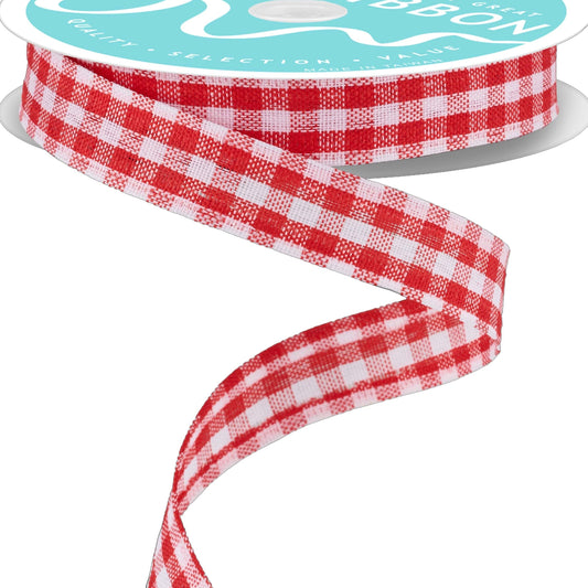 Torn Fabric Ribbon - Red Gingham, 45 inches – Bonny Bubbles