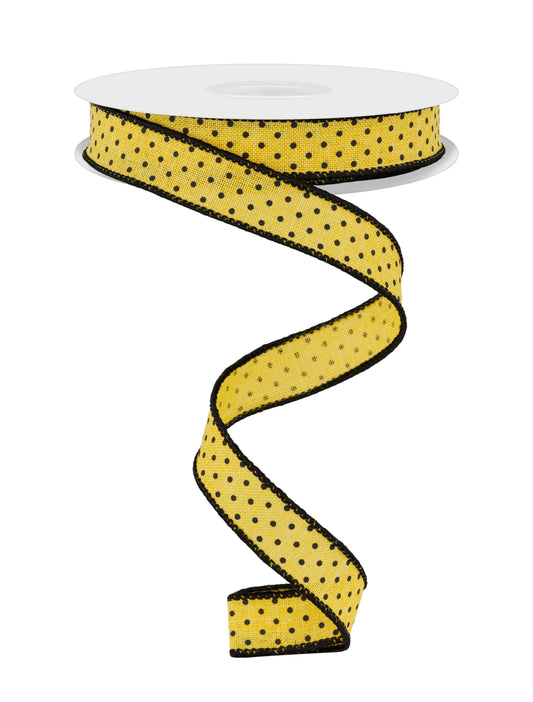 Wired Ribbon * Honey Bee * Lt. Beige, Yellow and Black Canvas
