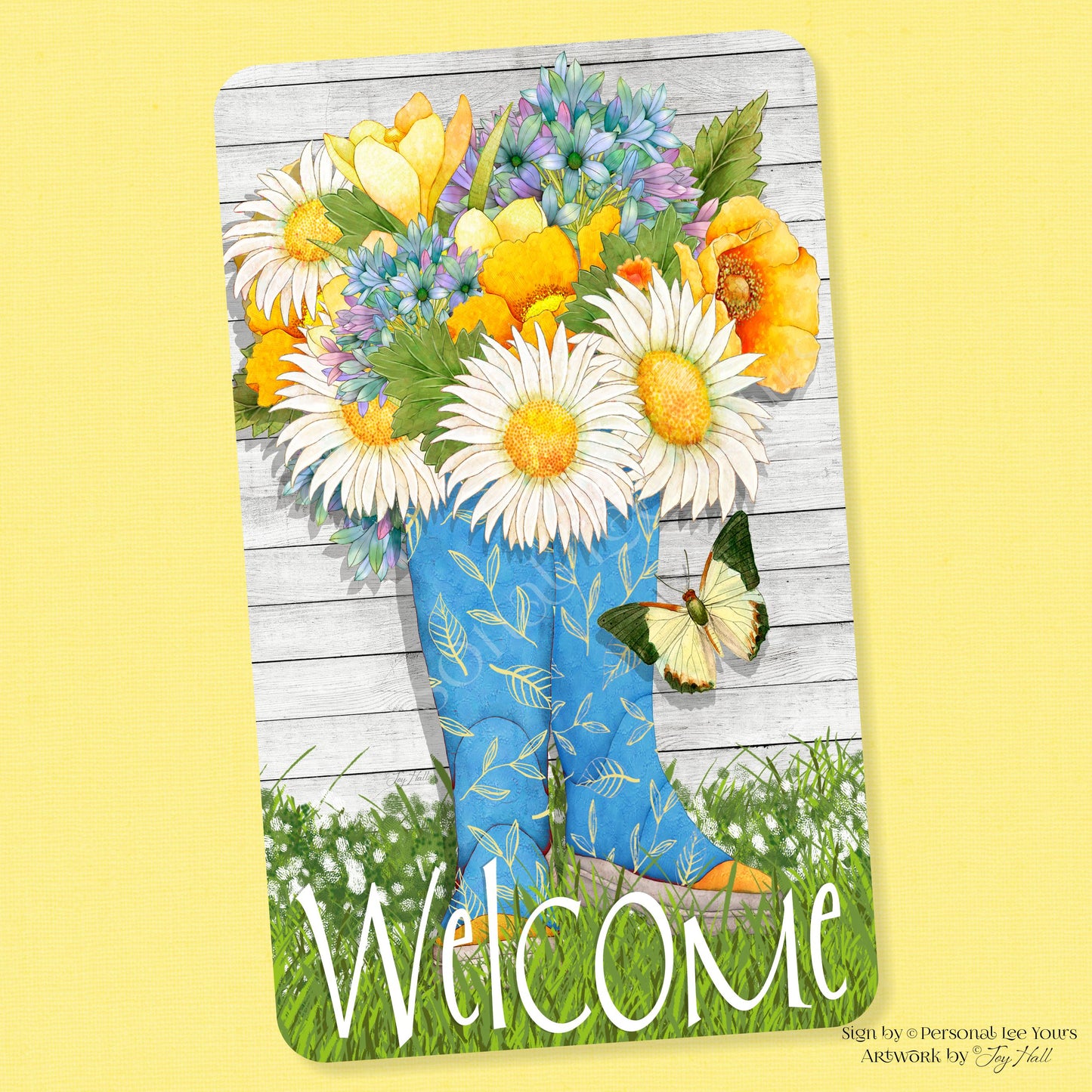 Joy Hall Exclusive Sign * Spring Willies Welcome * Lightweight Metal