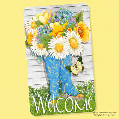 Joy Hall Exclusive Sign * Spring Willies Welcome * Lightweight Metal