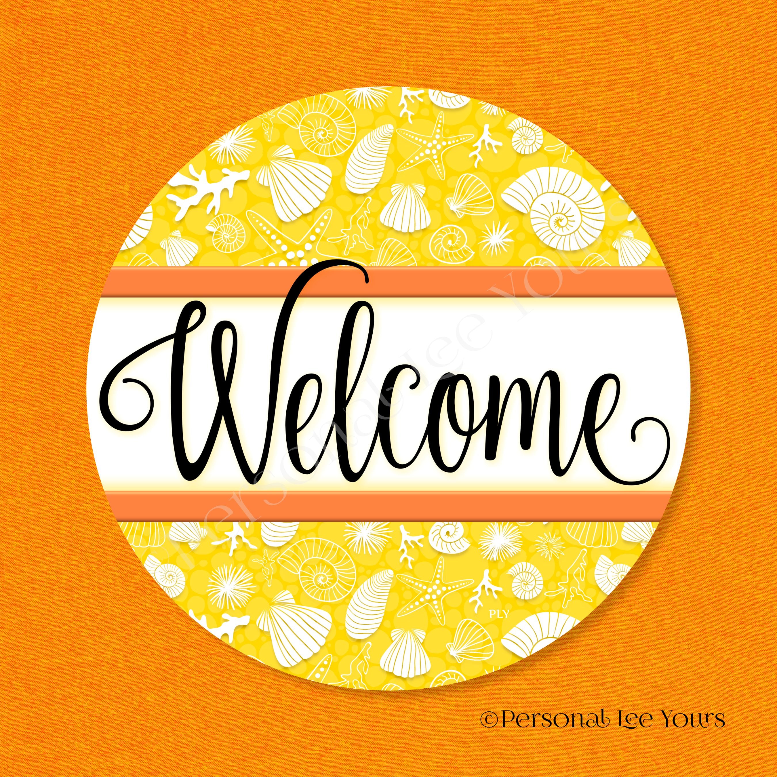 Personal Lee Yours Coastal Welcome Yellow and Orange Round Best Wreath ...