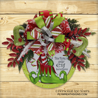 Elf Surveillance  Door Hanger – Lightweight & Ready to Hang