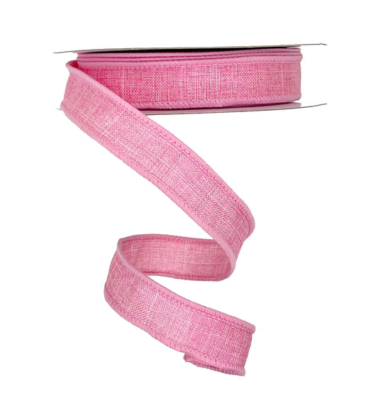 Wired Ribbon * Solid Light Pink Canvas * 1.5 x 10 Yards * RG127815 –  Personal Lee Yours
