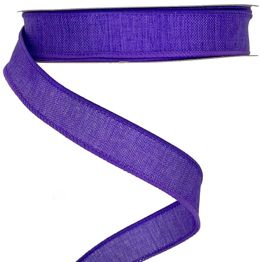 Wired Ribbon * Solid New Purple Canvas * 5/8" x 10 Yards * RGE17786A