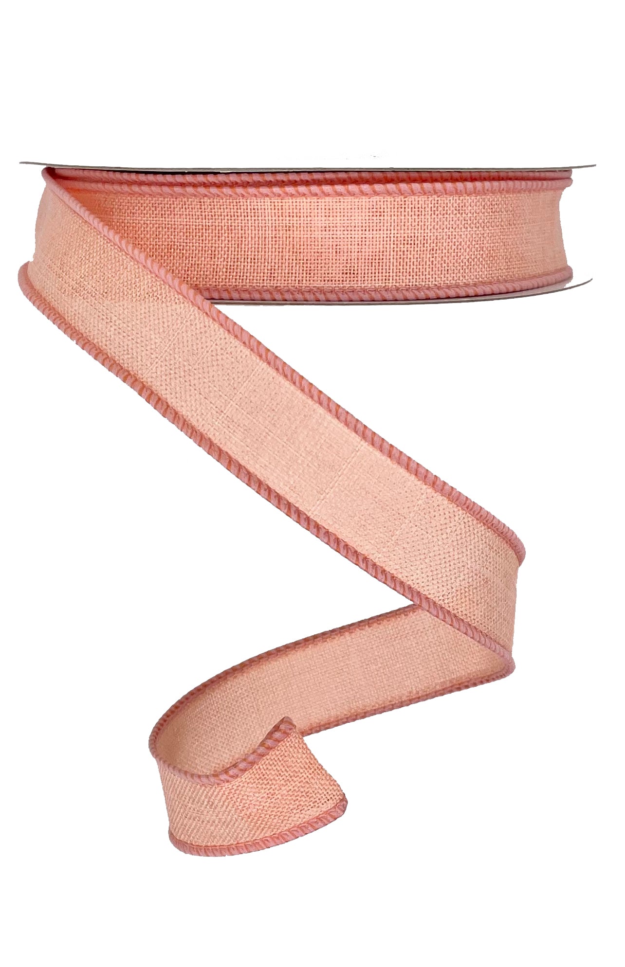 Wired Ribbon * Solid Peach Canvas * 5/8" x 10 Yards * RGE1778ET