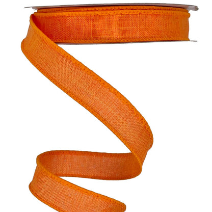 Wired Ribbon * Solid New Orange Canvas * 5/8" x 10 Yards * RGE1778HW