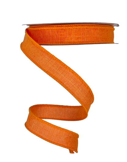 Wired Ribbon * Solid New Orange Canvas * 5/8" x 10 Yards * RGE1778HW