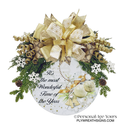 The Most Wonderful Time Of The Year Door Hanger – Lightweight & Ready to Hang