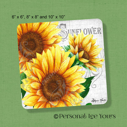 Wreath Signs * Sunflowers Study *  3 Sizes * Lightweight Metal