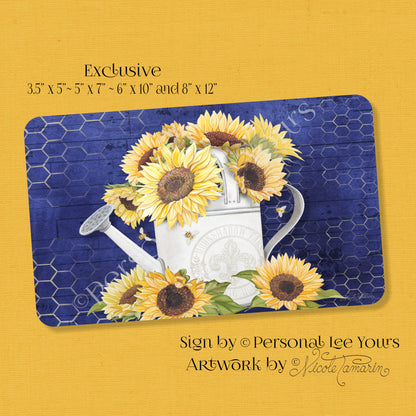 Nicole Tamarin Exclusive Sign * Farmhouse Sunflowers * Horizontal * 4 Sizes * Lightweight Metal
