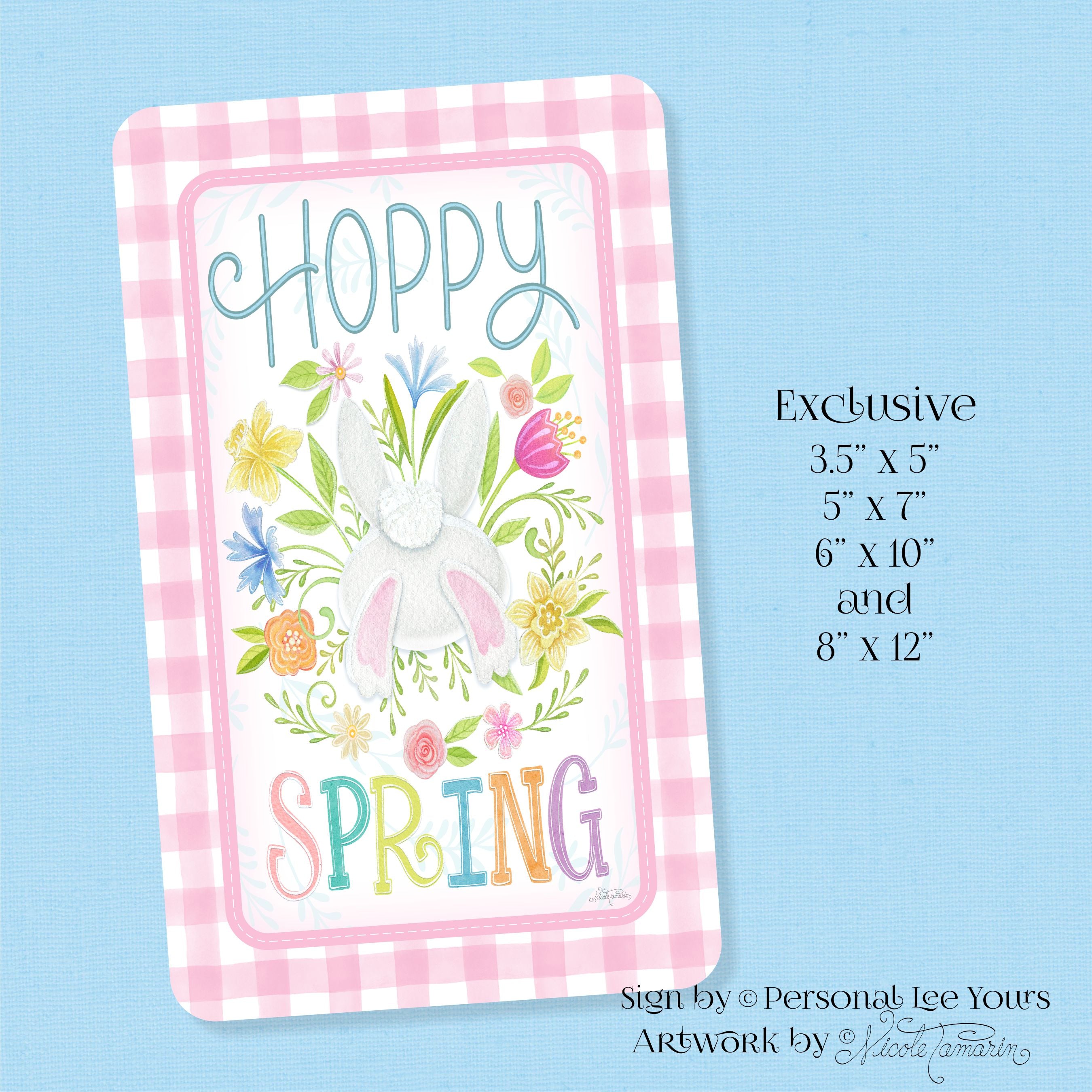 Best Wreath Signs Nicole Tamarin Hoppy Spring Vertical Personal Lee Yours