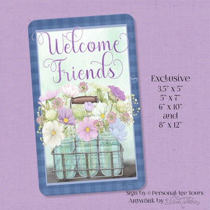 Nicole Tamarin Exclusive Sign * Pretty Little Welcome * Vertical * 4 Sizes * Lightweight Metal