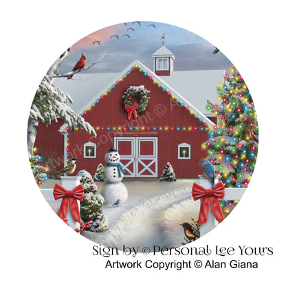 Alan Giana Exclusive Sign * A Country Christmas * Round * Lightweight Metal