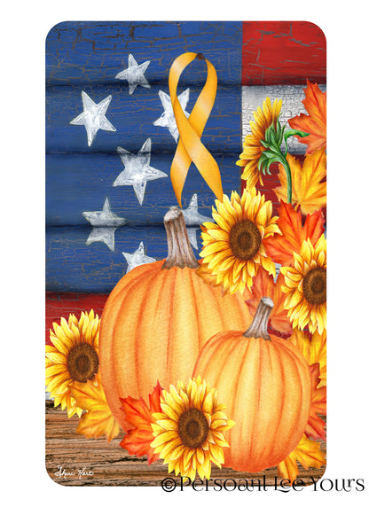 Wreath Sign * American Pumpkins * 3 Sizes * Lightweight Metal