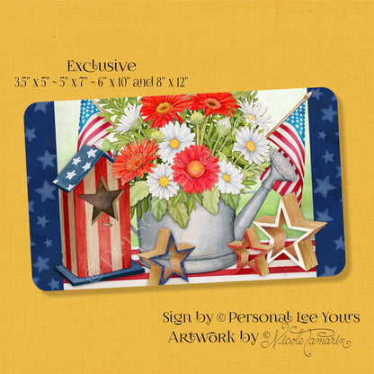 Nicole Tamarin Exclusive Sign * An American Welcome * Horizontal * 4 Sizes * Lightweight Metal