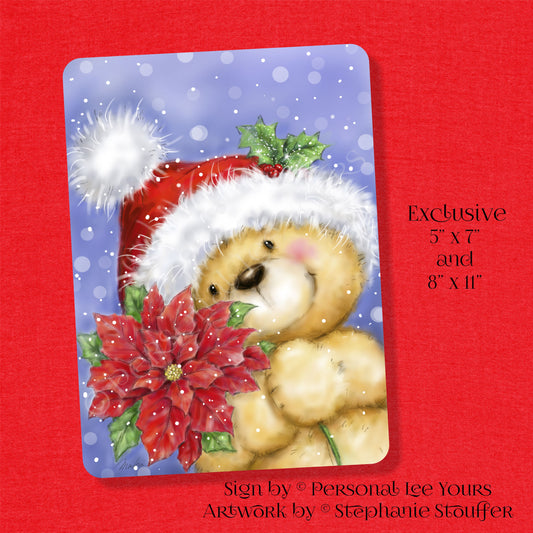 Makiko Exclusive Sign * Beary Merry Christmas * No Wording * 2 Sizes * Lightweight Metal