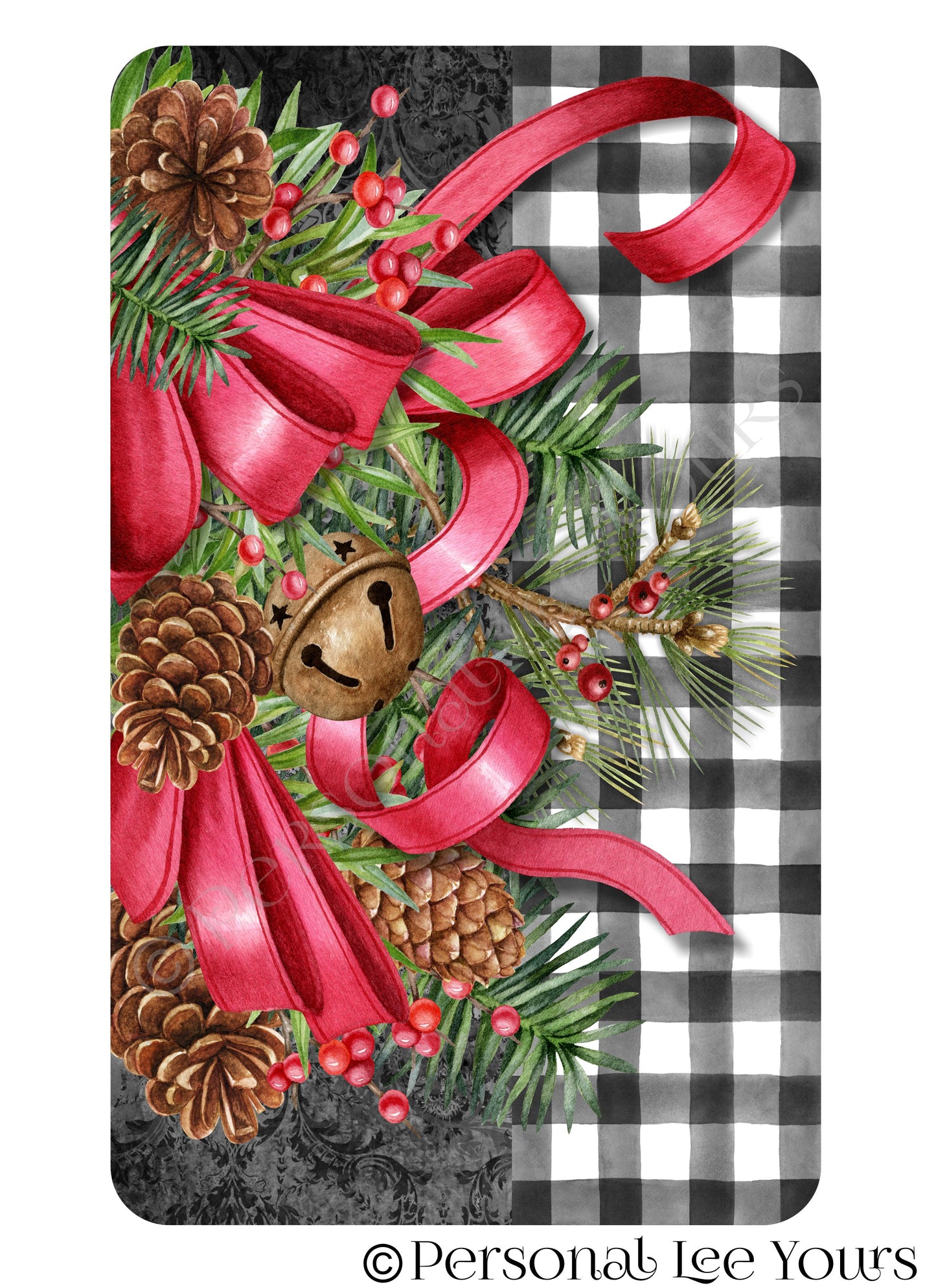 Christmas Wreath Sign * Beautiful Pines * 3 Sizes * Lightweight Metal