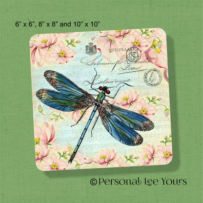 Metal Wreath Sign * Dragonfly Postcard *  3 Sizes * lightweight