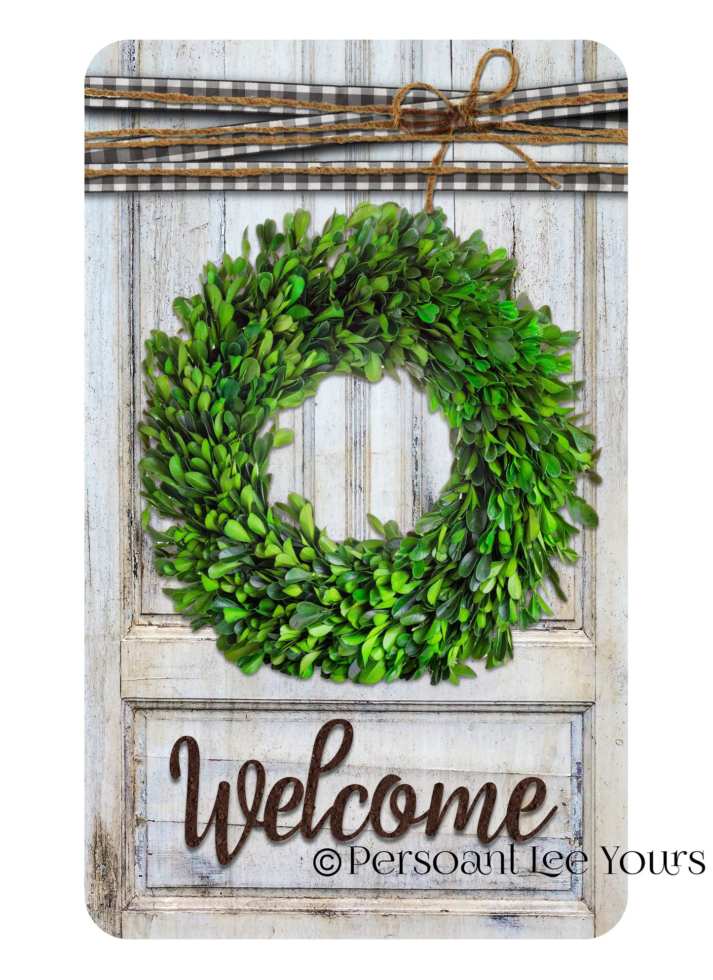 Wreath Signs * Farmhouse Welcome * 3 Sizes * Lightweight Metal