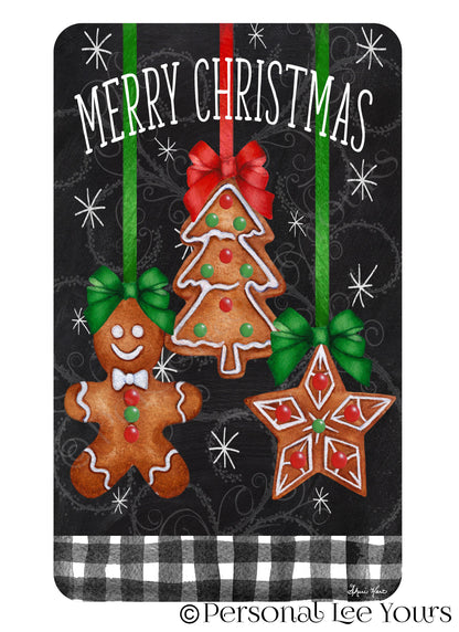 Holiday Wreath Sign * Gingerbread Christmas * 3 Sizes * Lightweight Metal