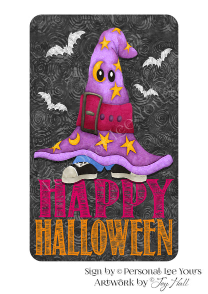 Joy Hall Exclusive Sign * Happy Halloween Witch Hat * 4 Sizes * Lightweight Metal