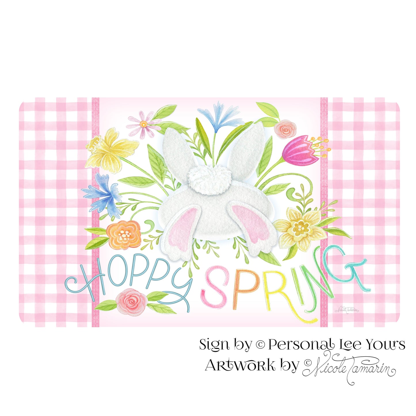 Nicole Tamarin Exclusive Sign * Hoppy Spring * Horizontal * Lightweight Metal