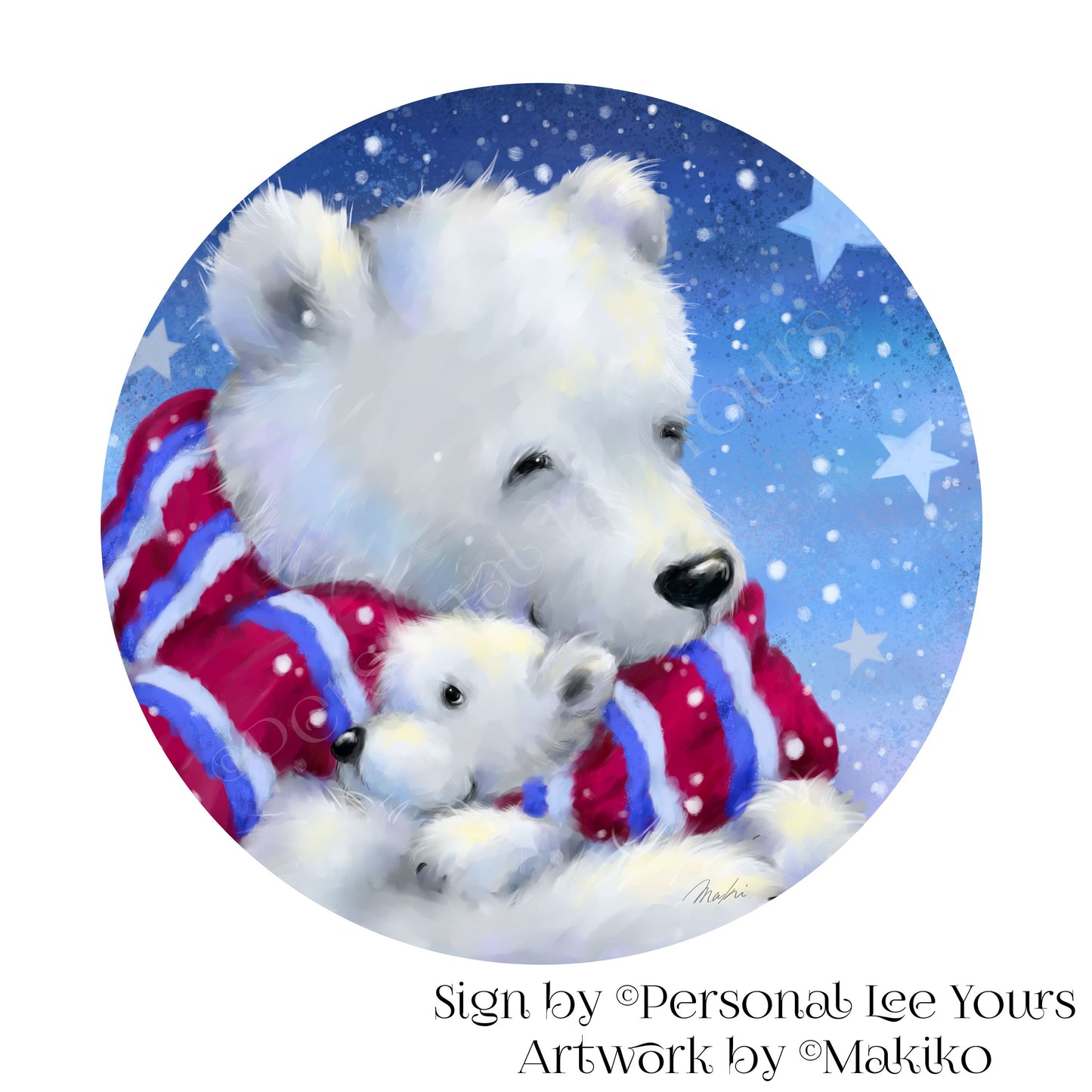 Makiko Exclusive Sign * Winter * I'll Keep You Warm * Round * Lightweight Metal