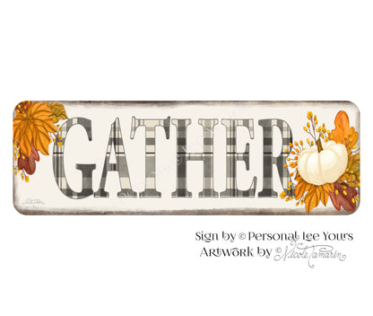 Nicole Tamarin Exclusive Sign * Plaid Fall, Gather Banner * Lightweight Metal