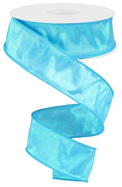 Wired Ribbon * Iridescent Blue Dupioni  * 1.5" x 10 Yards * RG0196403