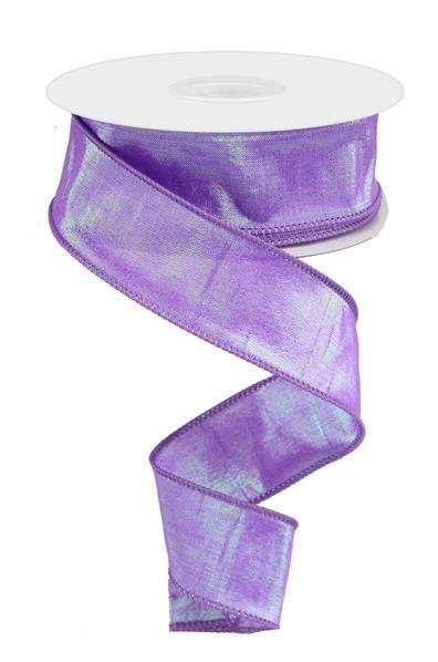 Wired Ribbon * Iridescent Purple Dupioni  * 1.5" x 10 Yards * RG0196423