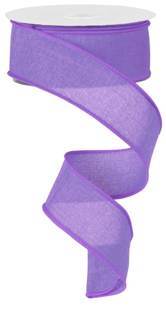 Wired Ribbon * Solid Lavender Canvas * 1.5" x 10 Yards * RG127813