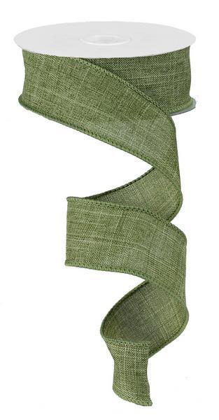 Wired Ribbon * Solid Fern Green Canvas * 1.5" x 10 Yards * RG12782Y