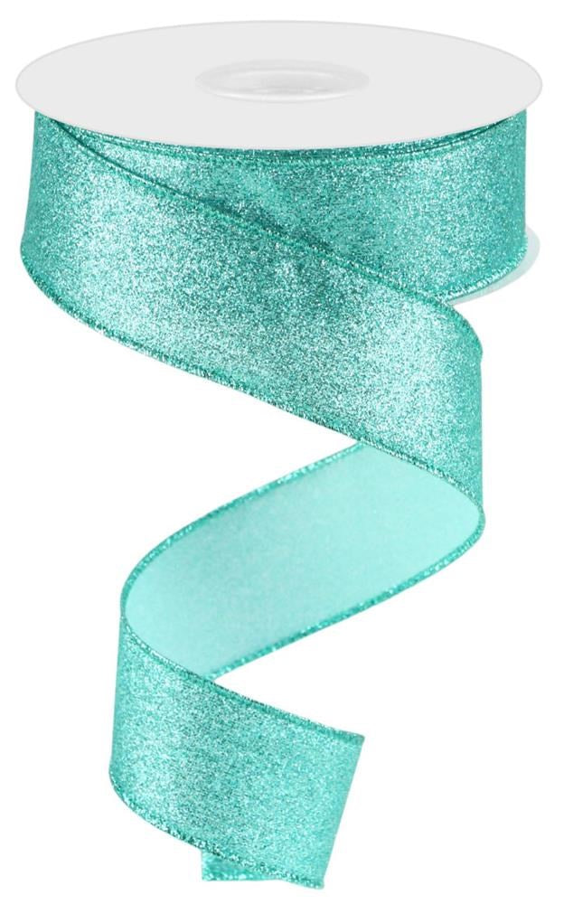 Wired Ribbon * Shimmer Glitter * Ice Blue * 1.5" x 10 Yards Canvas * RGC1596RM