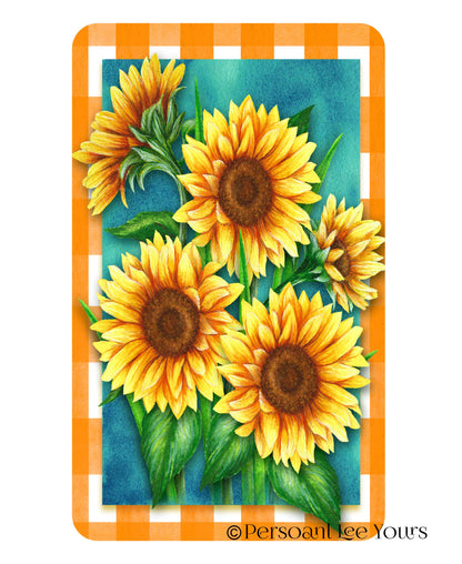Wreath Sign * Reaching For The Sun * Sunflowers * 3 Sizes * Lightweight Metal
