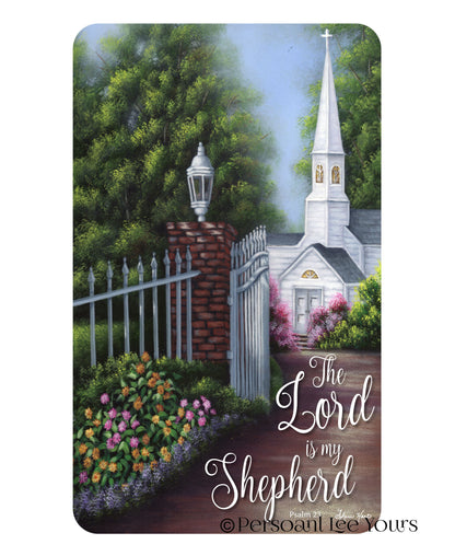 Christian Wreath Signs * The Lord Is My Shepherd * 3 Sizes * Lightweight Metal