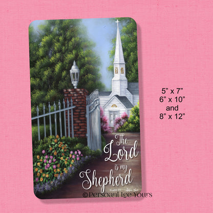 Christian Wreath Signs * The Lord Is My Shepherd * 3 Sizes * Lightweight Metal