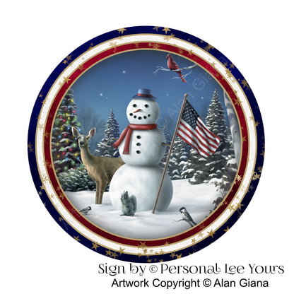 Alan Giana Exclusive Sign * The Spirit of the Season Snowman * Round * Lightweight Metal