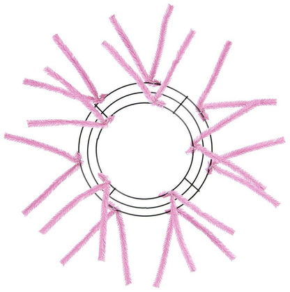 10" Work Wreath * Pink * 12 Pencil Ties * XX167822
