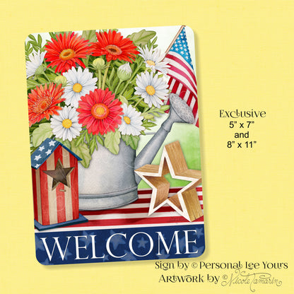 Nicole Tamarin Exclusive Sign * An American Welcome * 2 Sizes * Lightweight Metal