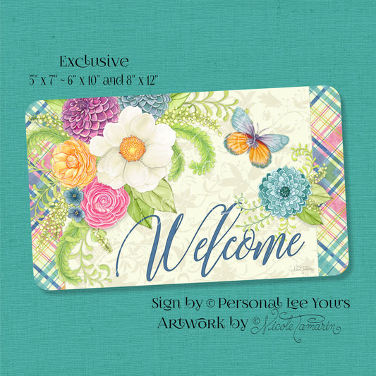 Nicole Tamarin Exclusive Sign * Bright Days Welcome * 3 Sizes * Lightweight Metal