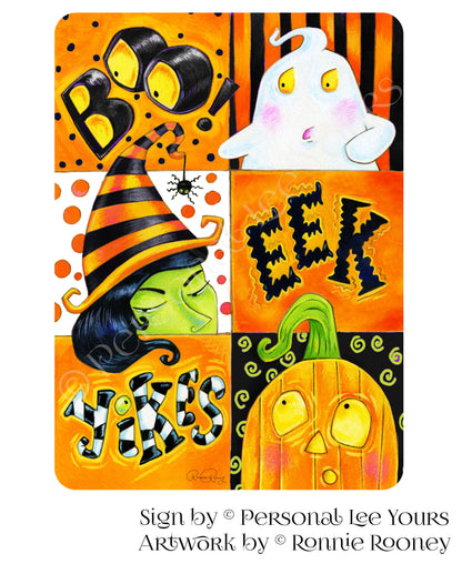 Ronnie Rooney Exclusive Sign * Boo ~ Eek ~ Yikes Halloween * 2 Sizes * Lightweight Metal