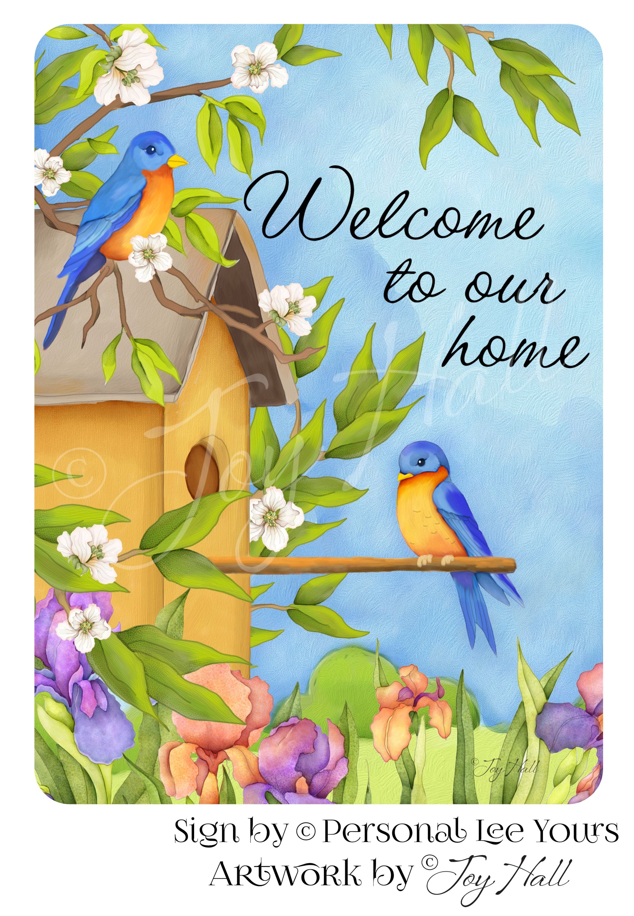 Joy Hall Exclusive Sign * Birdhouse Welcome * 2 Sizes * Lightweight Me ...