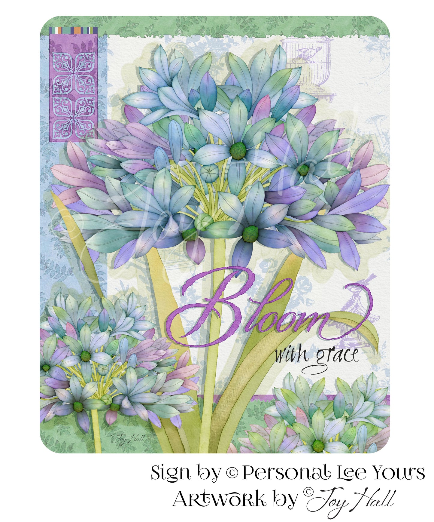 Joy Hall Exclusive Sign * Bloom With Grace * 4 Sizes * Lightweight Metal