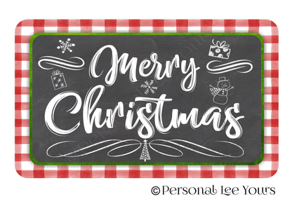 Holiday Wreath Sign * Chalkboard ~ Merry Christmas * 3 Sizes * Lightweight Metal